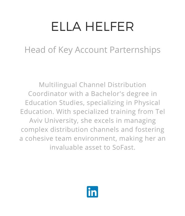 Ella Helfer_Head of Key Account_SoFast_Linkedin